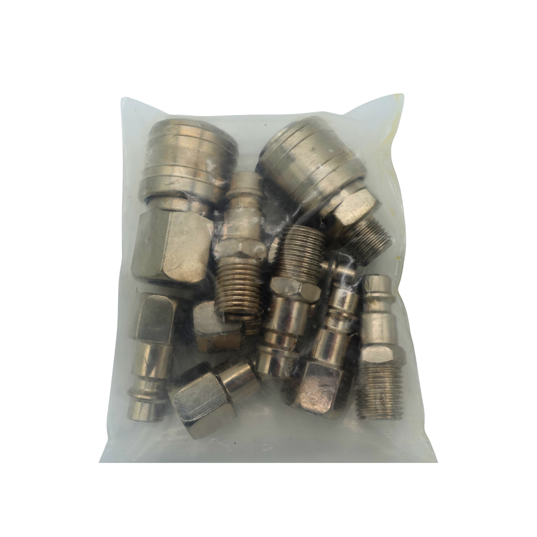 Air Compressor Fittings 1/4" Set of 10 Pieces
