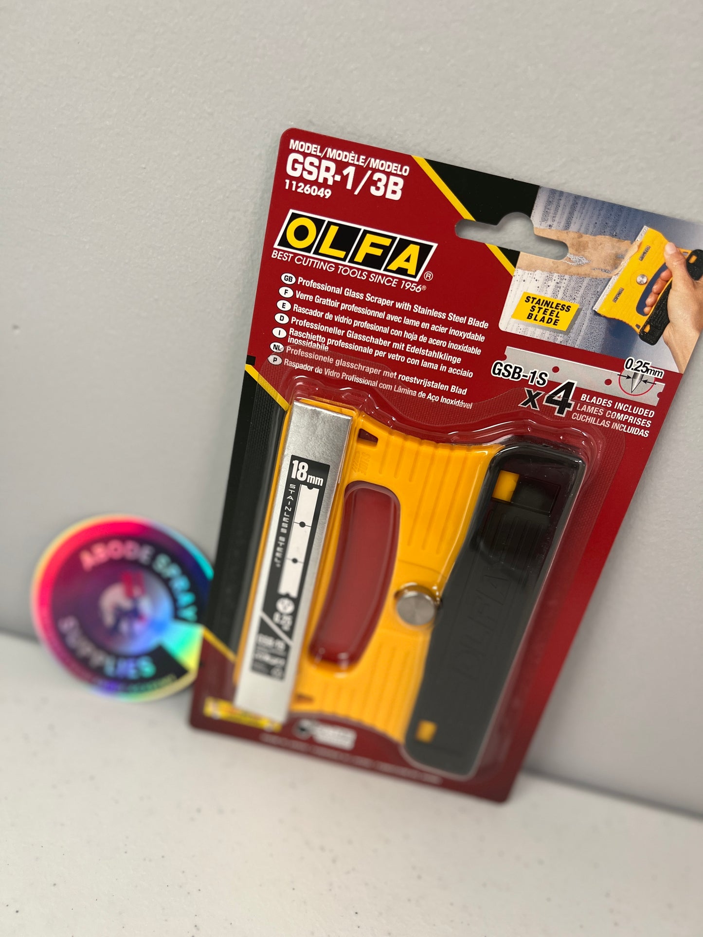 Olfa Multi-Grip Wide Glass Scraper GSR-1/3B