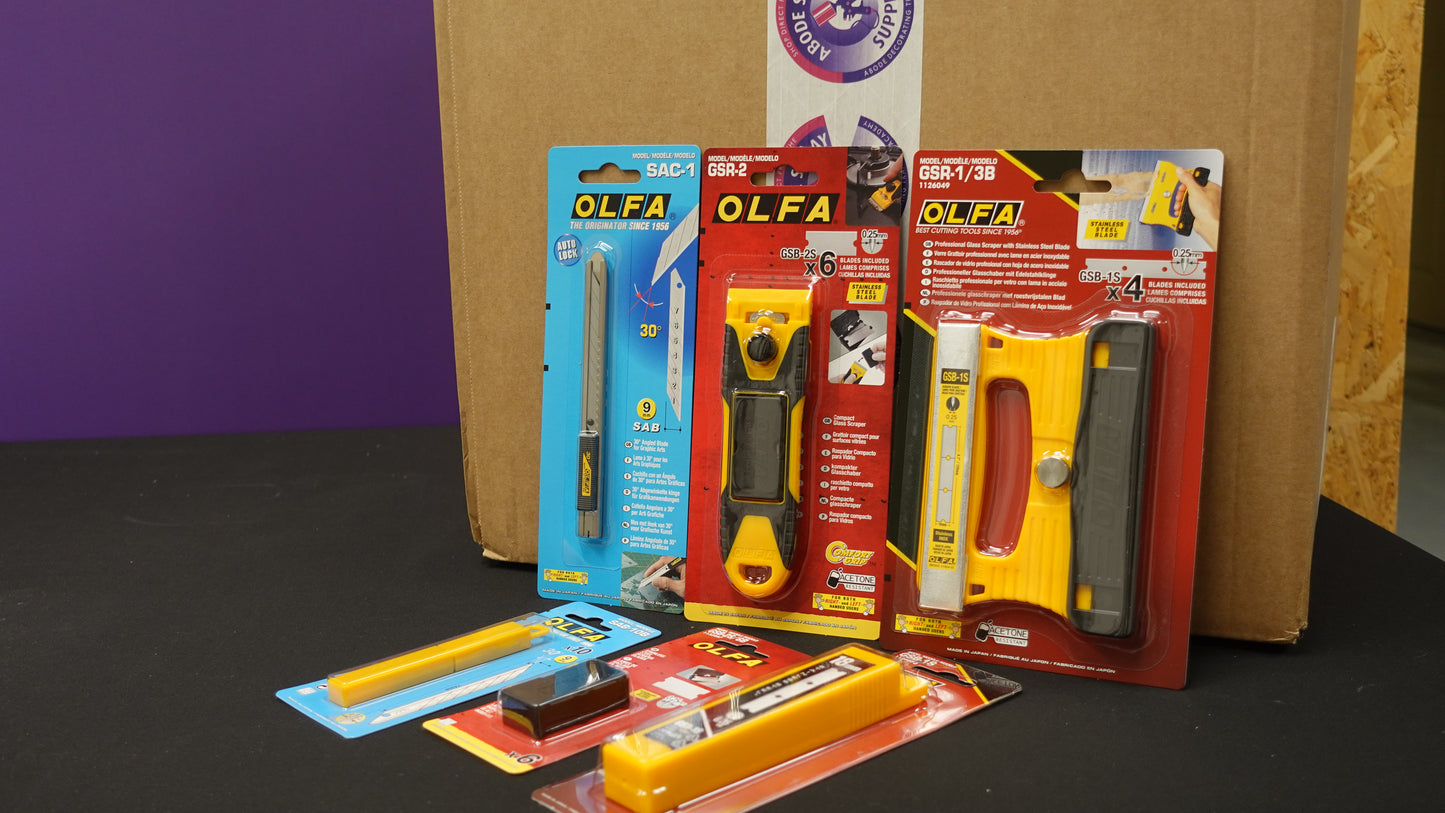 UPVC windows Olfa knife and scraper set